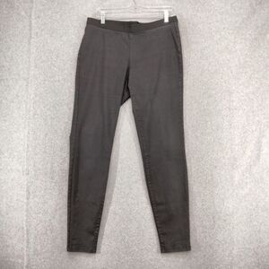Eileen Fisher Knit Pants Womens Size M Black Ankle Mid Rise Solid Pull On Casual